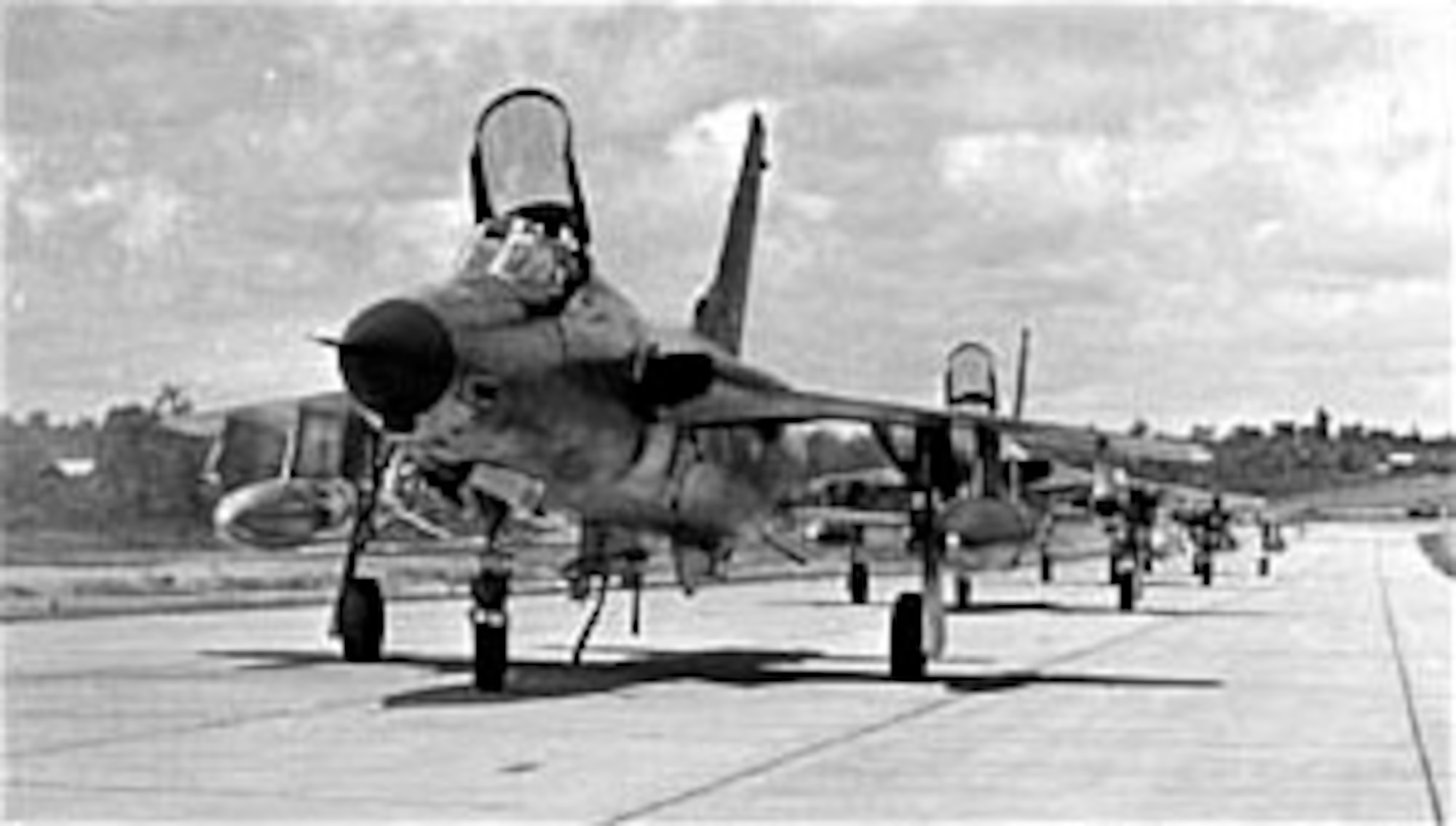 388th Tactical Fighter Wing F-105Ds return from a mission. (U.S. Air Force photo)