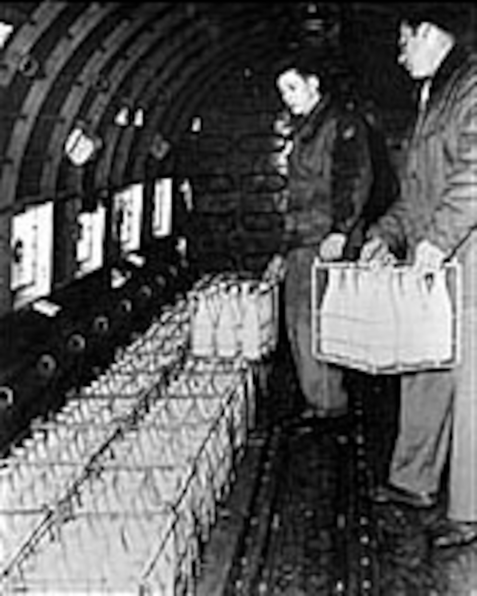 Crates of milk are loaded for the flight to Berlin. (U.S. Air Force photo)