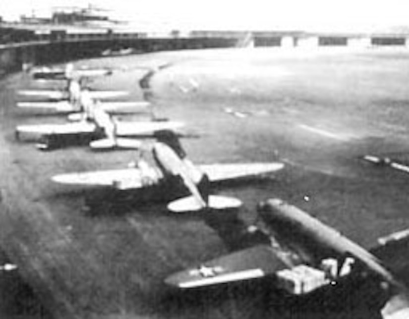 C-47s unloading at Tempelhof, formed the nucleus of the airlift until September when the larger and faster four-engine C-54s capable of hauling 10 tons had been put into service. (U.S. Air Force photo)