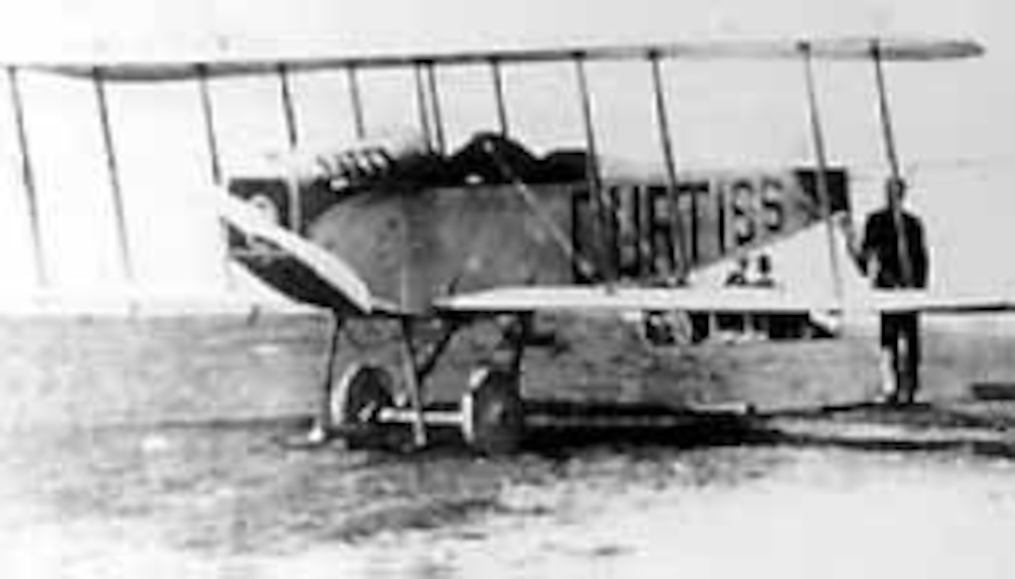 Signal Corps No. 29. The first Curtiss "J" Tractor, which was delivered to the Signal Corps in June 1914. (U.S. Air Force photo)