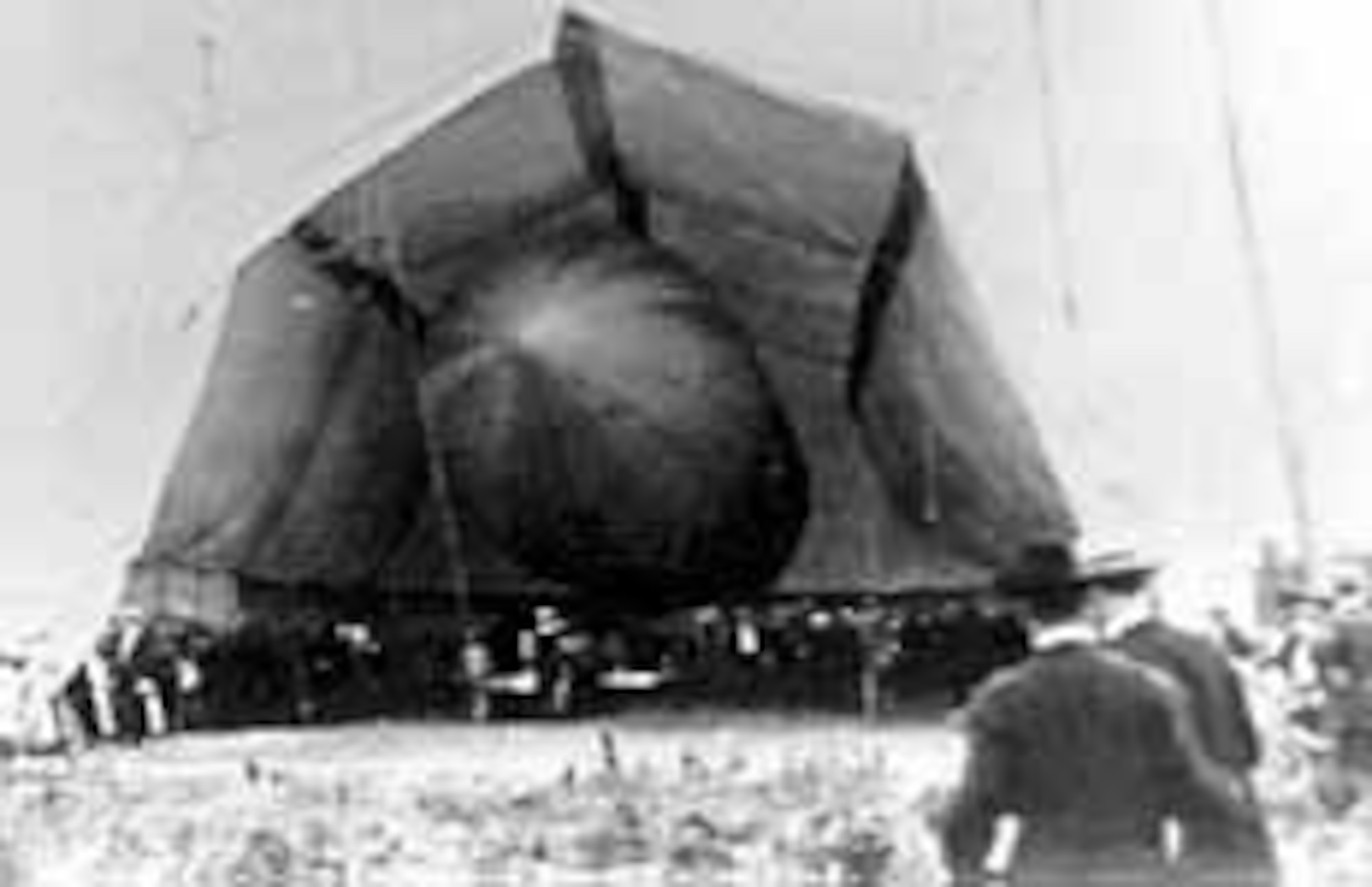 Dirigible No. 1 in hangar at Fort Myer, Va. (U.S. Air Force photo)