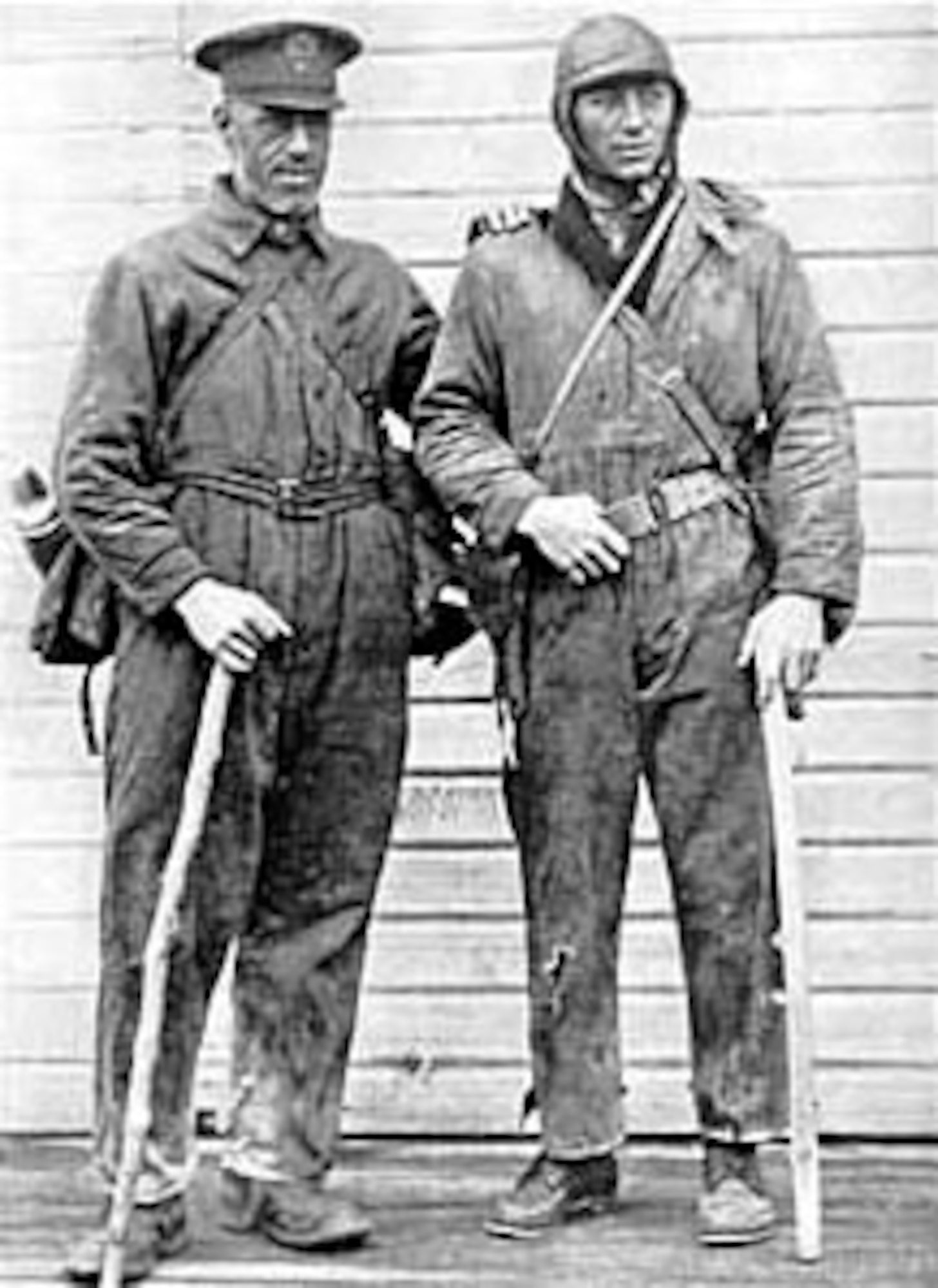 SSgt. Alva L. Harvey (right) with Maj. Fred L. Martin. (U.S. Air Force photo)