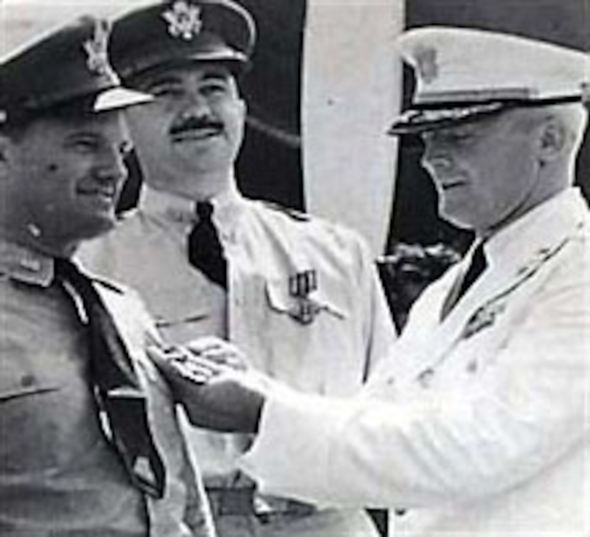 Capts. Holloman and Crane were awarded the Mackay Trophy for 1937 for their historic flight; they were also awarded the Distinguished Flying Cross, which was presented to them by Maj. Gen. H.H. Arnold on Aug. 2, 1939. Holloman Air Force Base, N.M., is named in honor of Col. Holloman, who was killed in a B-17 crash on Formosa (Taiwan) in 1946. Col. Crane retired from the Air Force in 1949. (U.S. Air Force photo)