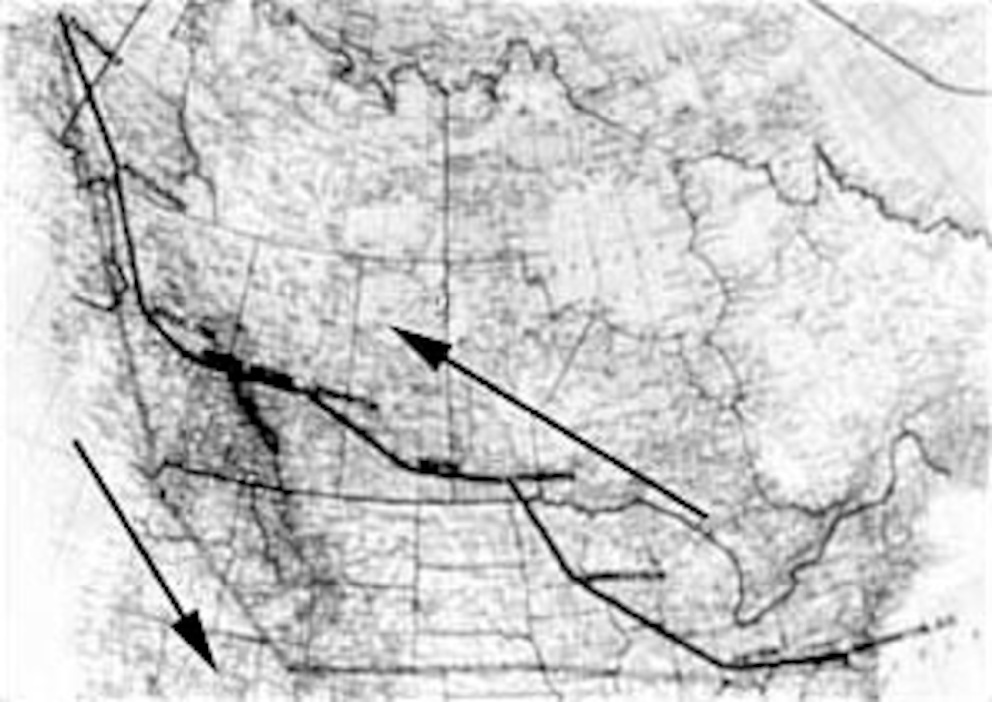 Route of the B-10s to Alaska and return.