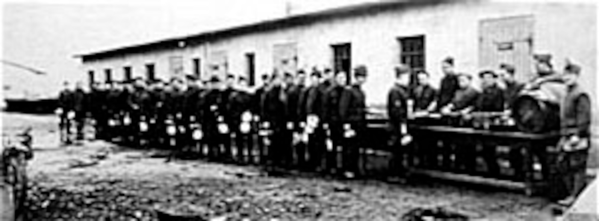 The "chow line" at Villingen, Germany. (U.S. Air Force photo)