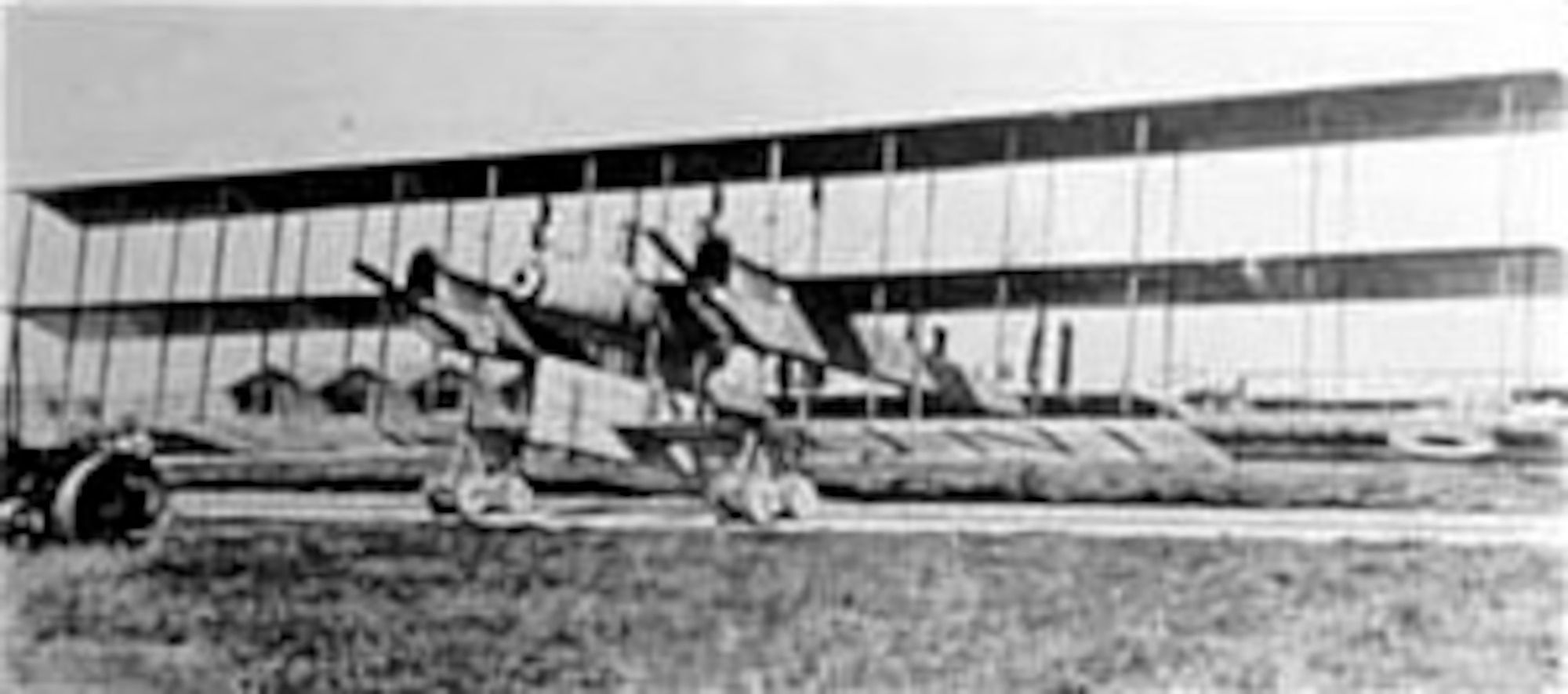 The Caproni series 4 triplane bomber was much larger than the Ca. 3 series, but its long range performance was not markedly superior to the smaller biplane bombers. The U.S. Navy contracted for the purchase of a number of the triplanes to equip the northern bombing group in Belgium, but the war ended before this was realized. (U.S. Air Force photo)