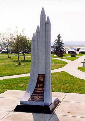 DAYTON, Ohio -- 1st Fighter Group monument in Memorial Park at the National Museum of the United States Air Force.