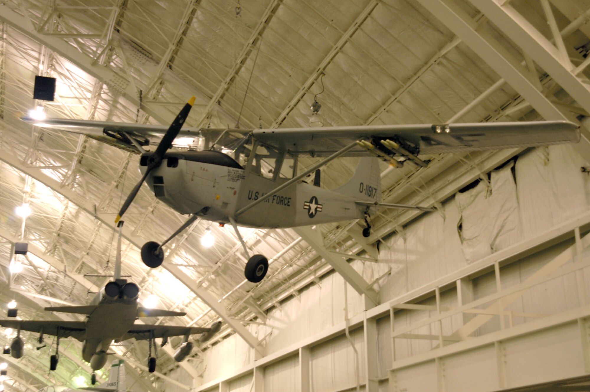 DAYTON, Ohio -- Cessna O1-G in the Southeast Asia War Gallery at the National Museum of the United States Air Force. (U.S. Air Force photo)