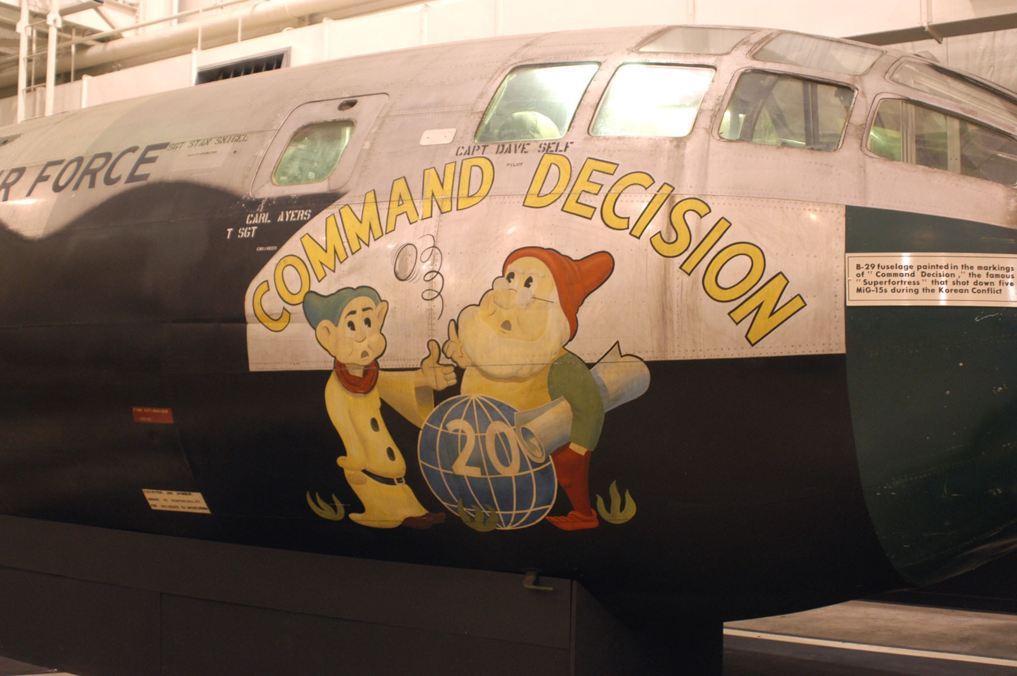 DAYTON, Ohio -- B-29 walk-through fuselage in the Korean War Gallery at the National Museum of the United States Air Force. (U.S. Air Force photo)