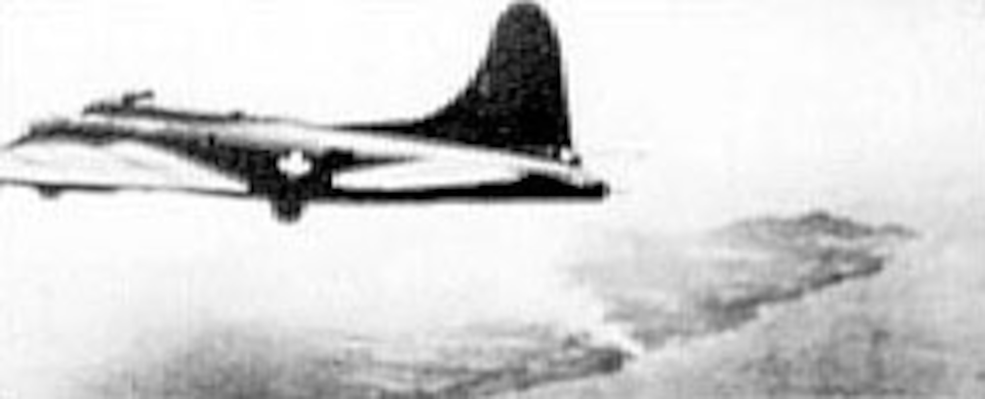 B-17 over Bougainville during World War II. (U.S. Air Force photo)