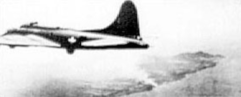 B-17 over Bougainville during World War II. (U.S. Air Force photo)