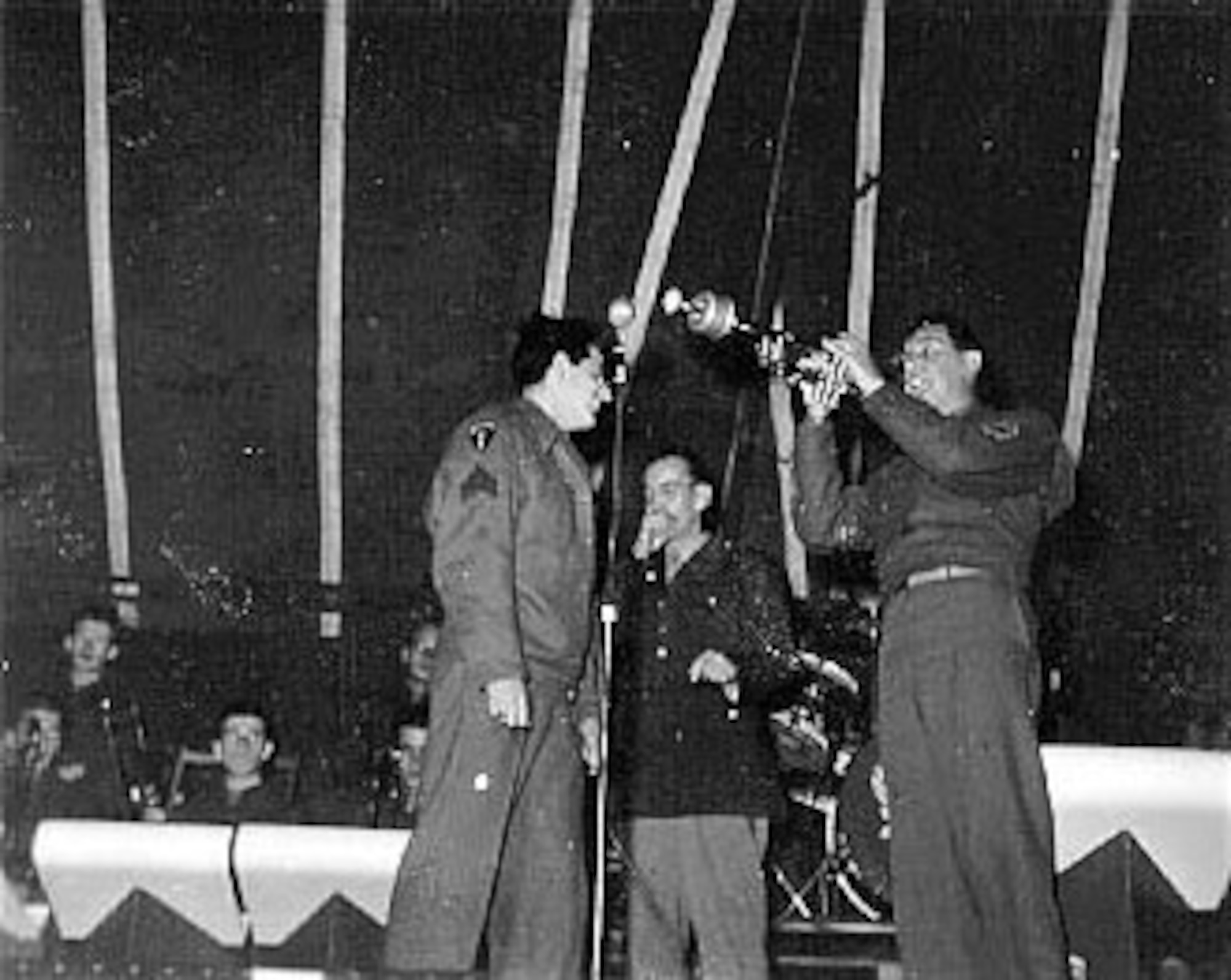 Another photograph of Maj. Glenn Miller and his band taken by the soldier in the audience. (U.S. Air Force photo)