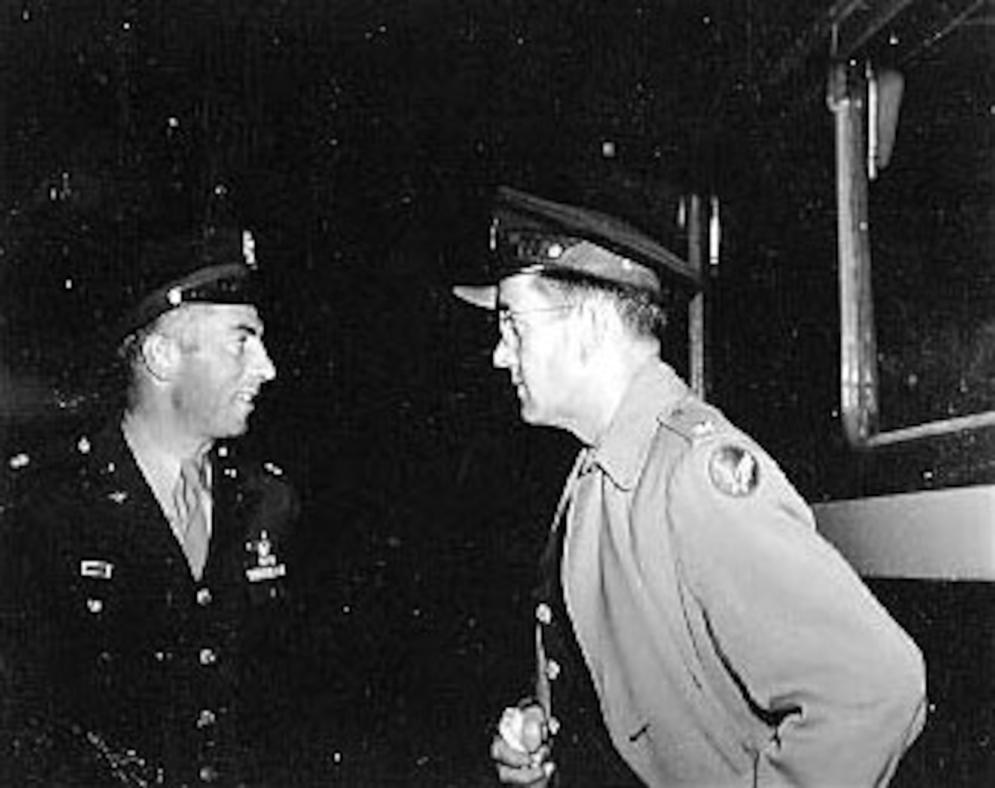 Maj. Glenn Miller in conversation. (U.S. Air Force photo)