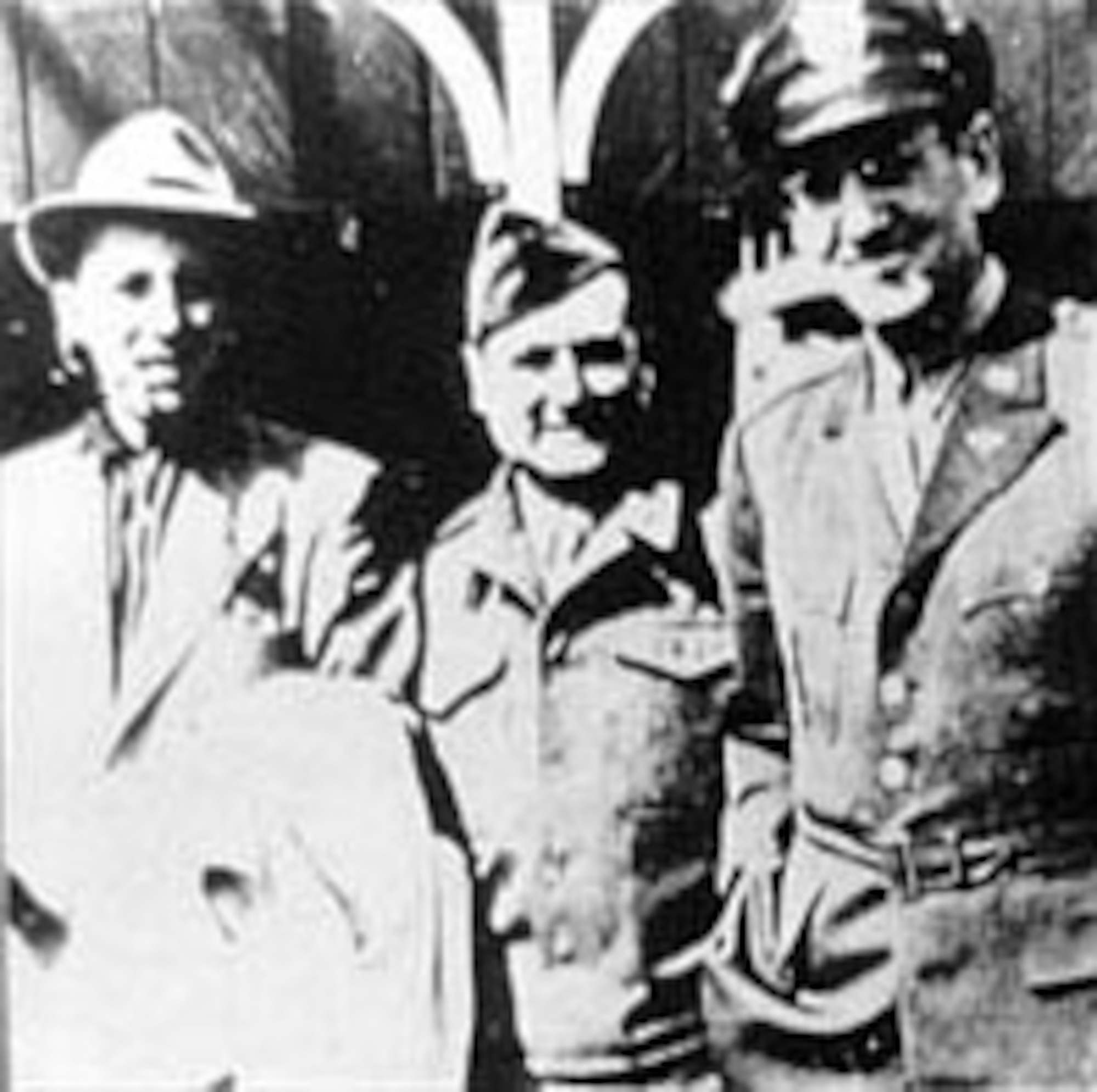 Bing Crosby (left) made several broadcasts with the Army Air Force Band in August 1944. (U.S. Air Force photo)