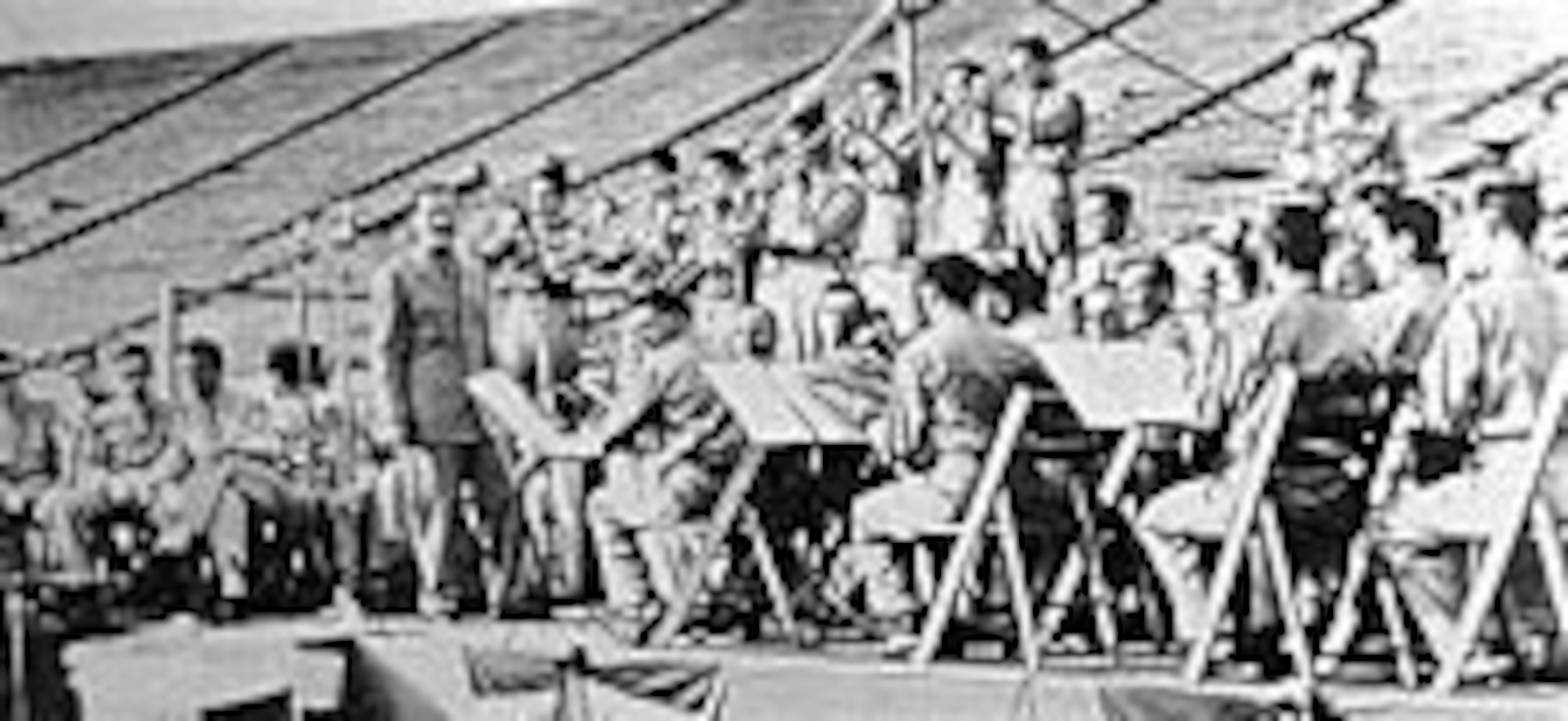 The Glenn Miller Army Air Force Band performs at the Yale Bowl at Yale University in 1943. (U.S. Air Force photo)