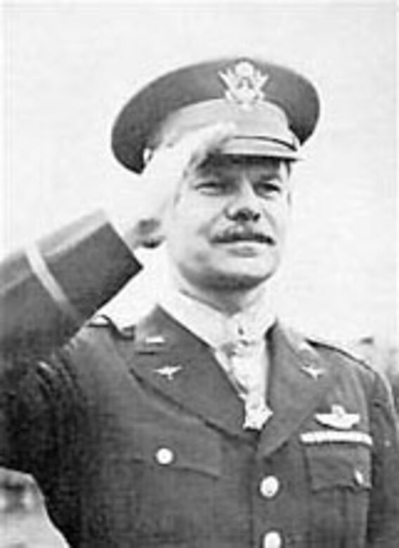 Col. Leon W. Johnson, 44th Bomb Group Commander. (U.S. Air Force photo)