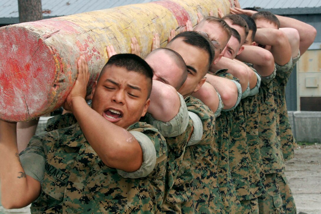 MARINE CORPS BASE CAMP LEJEUNE, N.C. - After the graduation ceremony, class 2-05 had one final snake party before bidding farewell.  Thirty-four Marines graduated from the Sappers Leadership Course here June 3.