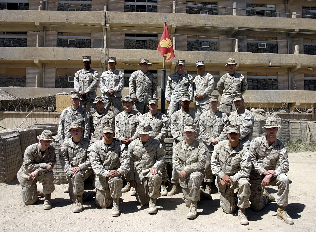 SAQLAWIYAH, Iraq - Marines of Headquarters Platoon, Company A, 1st Battalion, 6th Marine Regiment perform supply and logistics runs, keep communication assets working, and maintain personnel accountability for their company.  The 21 Marines have been assisting their infantrymen conduct counterinsurgency operations since mid-March.