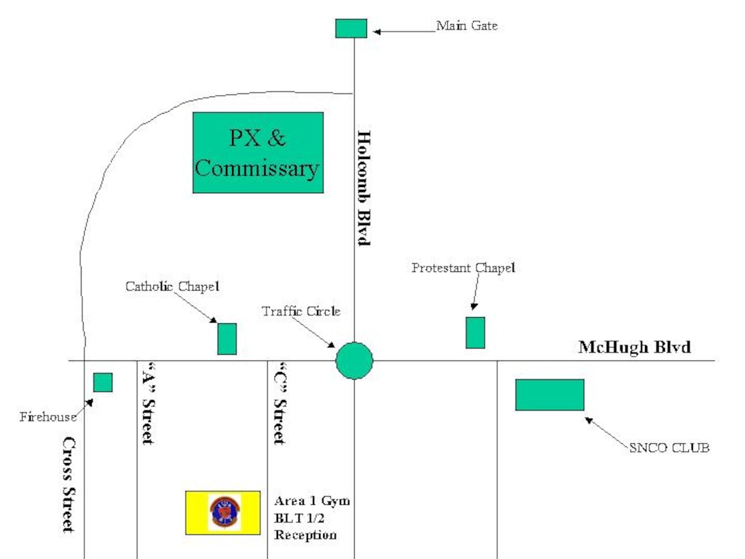 Family members of BLT 1/2 Marines can click here for a map and directions to their reception area.