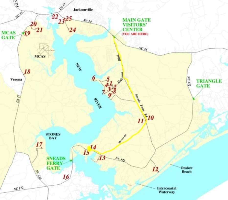 The reception for 24th MEU Force Reconnaissance and Reconnaissane Battalion Marines will be at building A-71. Use this map to help you get there.