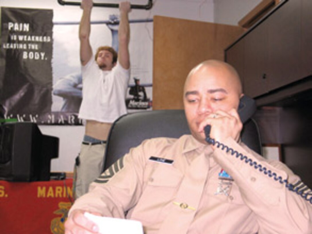 Gunnery Sgt. Terry D. Love had the highest gross APR in the District during the intense playoff action of January.