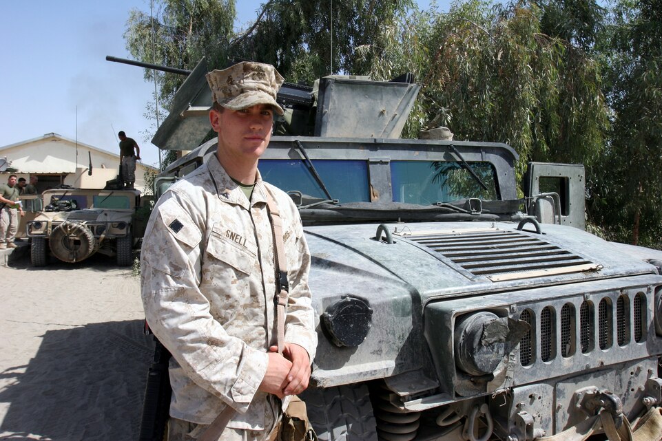 050919-M-8489S- 013, 014, 015, 016, 017, 018, 019 AR RAMADI, Iraq (September 18, 2005) Lance Cpl. Chris Snell, a mortarman with Black Platoon, Combined Anti-Armor Team, Weapons Company, 3rd Battalion, 7th Marine Regiment, decided when he was still a small child that being a Marine was the only thing for him.  "The military was the only thing for me," he said. "I wanted to do it since I was a little kid, so I guess it's no surprise that I am in Iraq now." Photo by Cpl. Shane Suzuki