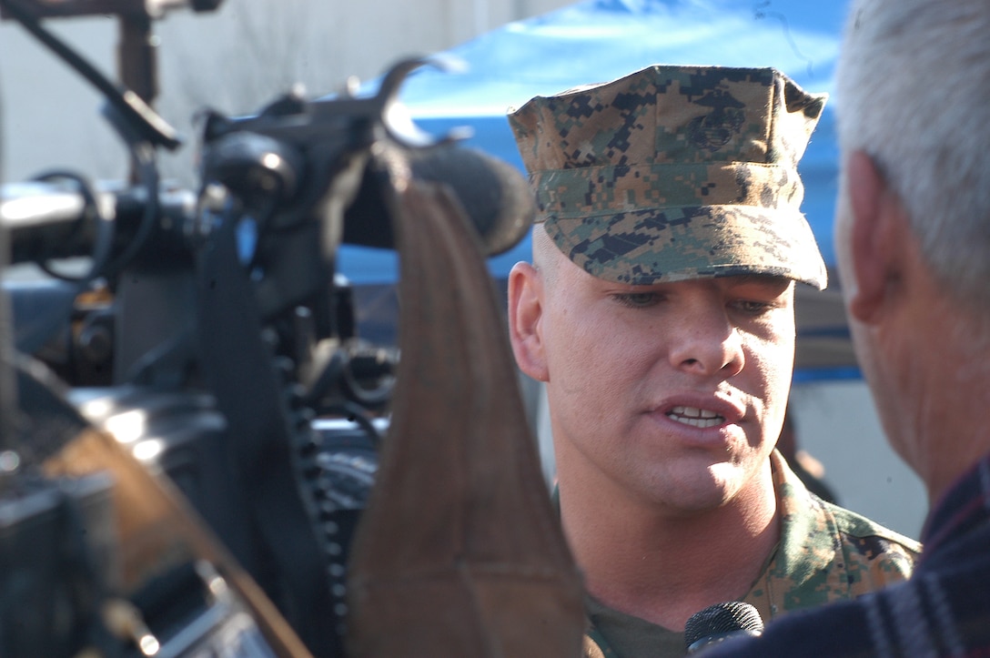For Sgt. Scott C. Montoya, Company F, 2nd Battalion, 23rd Marine Regiment, the media attention was heavy after receiving the Navy Cross Medal. Montoya said he understood but in the end, "It's just a medal. The award represents the character of the Marine Corps."