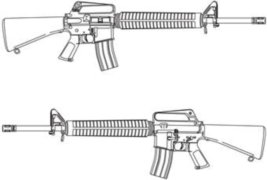 M16 Drawing With Parts