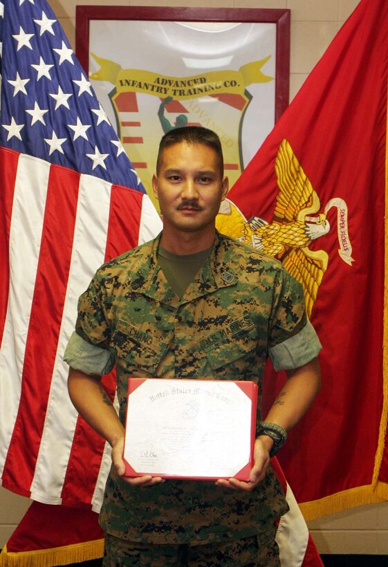 Gunnery Sgt. Jeff Chang, 38, graduated from the Scout Sniper Course as one of the oldest Marines to complete the course.  Chang came from Fort Wayne, Ind. where he was a sniper on the Fort Wayne Police Department for the last 5 years.  Official U.S. Marine Corps photo by Cpl. Athanasios L. Genos