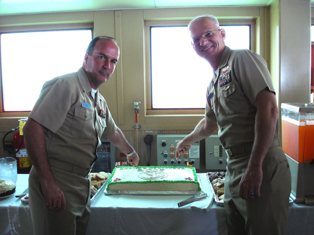 Capt. Edward C. Zurey, USN, relieved Capt. James E. O?Connor, USN, as Commander, Maritime Pre-positioning Ship Squadron One, II Marine Expeditionary Force, off the coast of Talamone, Italy, on June 28.  MPSRON ONE has no home port and is constantly in a forward-deployed status and ready to supply combat units with 30 days of supplies whoever needed.