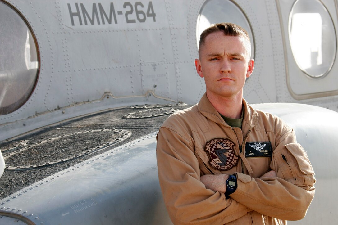 AL ASAD, Iraq ? 1st Lt. Jeremy A. Robinson, maintenance material control officer with Marine Medium Helicopter Squadron 264 and New Orleans native, enlisted in the Marine Corps in 1996 with a General Education Development certificate.  Taking advantage of the opportunities service members have to continue their education he received a college degree and was commissioned a second lieutenant.