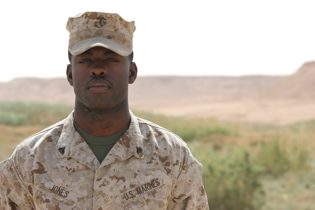 AL ASAD, Iraq ? Corporal Allen Jones, the air tasking order production chief with Marine Wing Headquarters Squadron 2 joined the Marine Corps in 2001 and is serving in support of Operation Iraqi Freedom here. He is a graduate of Austin High School in Decatur, Ala.
