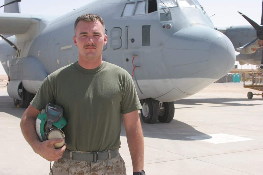 AL ASAD, Iraq ? Sergeant Josh Bryant, a mechanic with Marine Aerial Refueler Transport Squadron 252 and Port St. Lucie, Fla., native is in charge of 11 Marines? training and familiarization of the KC-130J Hercules? engines. The engine and propellers are different from any previous model of the KC-130.