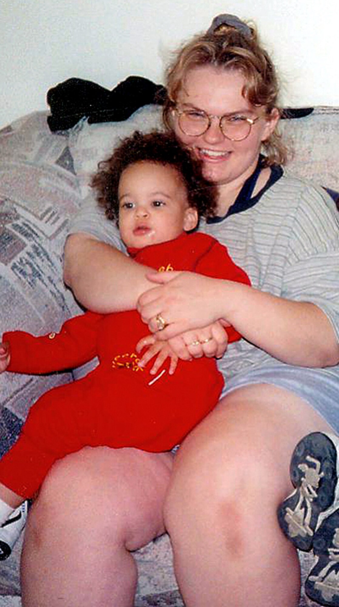 SEYMOUR JOHNSON AIR FORCE BASE, N.C. -- Keyra Donaldson weighed 250 pounds in this 2000 photo.  She now weighs in at 135.  (Courtesy photo)
