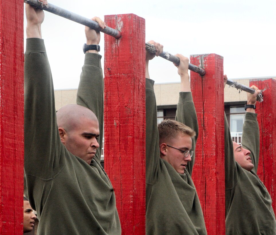 MARINE CORPS BASE CAMP LEJEUNE, N.C. ? 2nd Lt. Learlin J. Lejeune III (far left), platoon commander with Weapons Platoon, Company B, 1st Battalion, 9th Marine Regiment, 2nd Marine Division, II Marine Expeditionary Force, participates in physical training with his Marines at the 1st Battalion, 9th Marines Quad Dec. 4. Learlin Lejeune, an Acadia Parish, Louisiana-native, is the great-great nephew of Lt. Gen. Lejeune, according to family genealogy records.