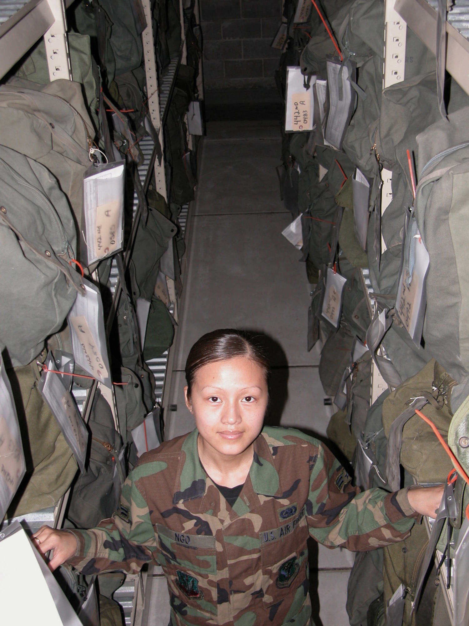 WHITEMAN AIR FORCE BASE, Mo. -- Airman 1st Class Duong Ngo is the daughter of former South Vietnamese army Capt. Xe Ngo who served during the Vietnam War.  She is assigned to the 509th Logistics Readiness Squadron here.  (U.S. Air Force photo by Senior Airman Joe Lacdan)