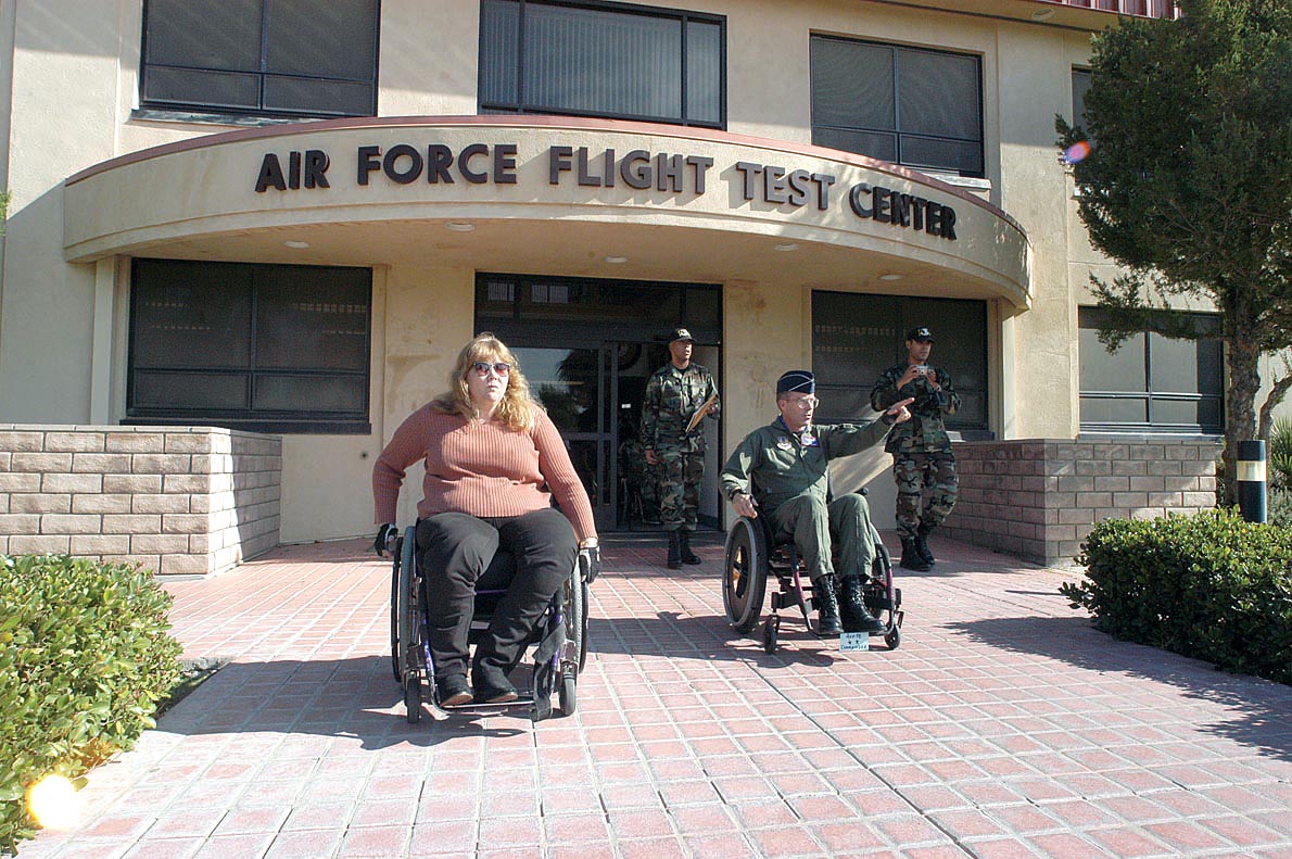 Edwards' commanders test wheelchair accessibility > Air Force > Article