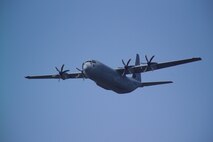 SHOW TIME -- An aircrew from the 815th Airlift Squadron, Keesler Air Force Base, Miss., is flying a C-130J-30 to the United Arab Emirates to participate in the Dubai International Air Show, Nov. 20-24. Air Force Reserve Commands "Flying Jennies" will journey nearly 8,000 miles to showcase the lengthened version of the Hercules. It features a "glass" flight deck with computerized aviation instruments, liquid-crystal display monitors and heads-up displays for the pilots. Other improvements include a computerized cargo handling system that enhances loading and aerial delivery of supplies and equipment. The aircraft features more efficient engines and a six-bladed composite prop that allows it to fly higher, faster and longer than other C-130 versions. (U.S. Air Force photo)