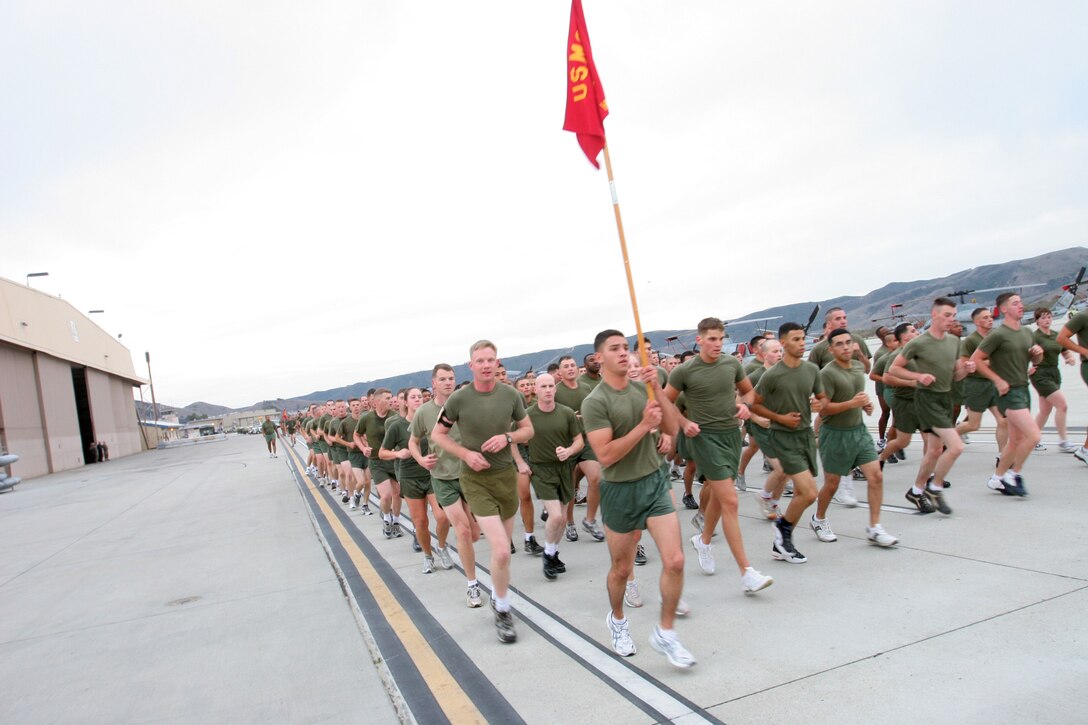 MAG-39 Marines participate in a pre-holiday motivation run Nov. 23.