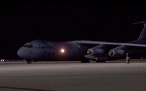050901-F-0000T-003  A C-141 aircraft from Wright-Patterson Air Force Base, Ohio, taxies out early Sept. 1 on an aeromedical evacuation flight in support of Hurricane Katrina relief efforts. Reservists from Air Force Reserve Commands 445th Airlift Wing provided inflight care for patients airlifted from Louis Armstrong New Orleans International Airport, La., to Dallas. From Dallas, the plane was to fly to Lackland AFB, Texas, before returning to Wright-Patterson. (U.S. Air Force Photo by Maj. Ted Theopolos)