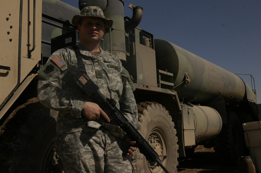 Army Sgt. Shane M. Rudnik, of Johnstown, serving here with the Pennsylvania National Guard?s 876th Engineer Battalion, is the fuel section sergeant for his unit and works daily in one of Iraq?s most active areas for clashes between coalition and insurgent forces.