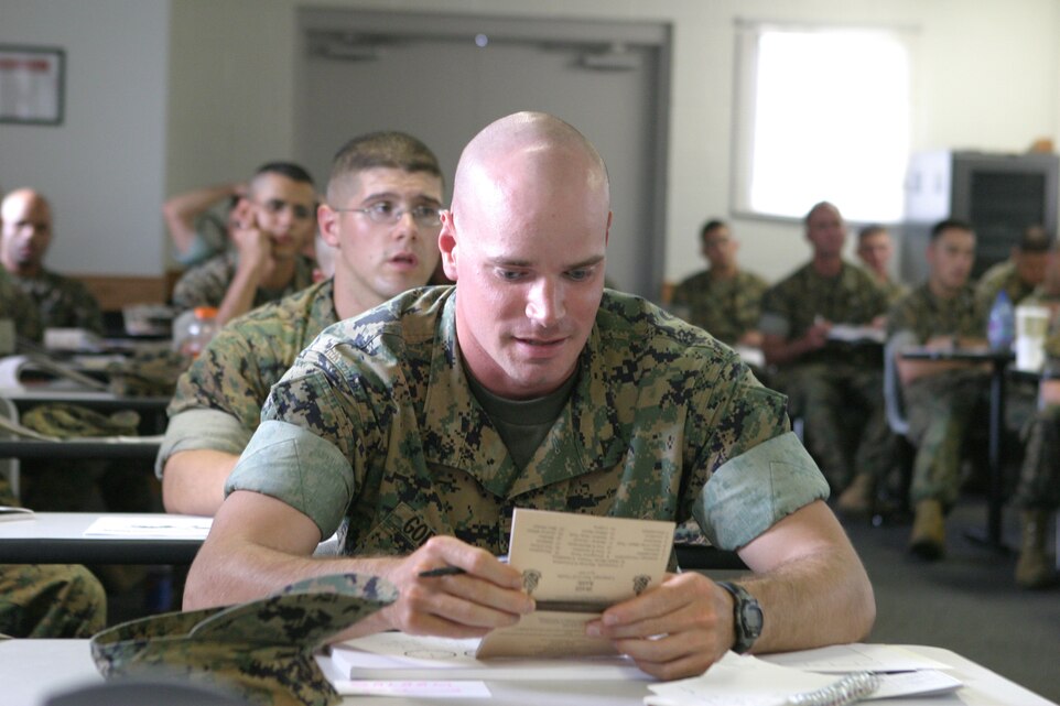 Infantry Marines trade field for classroom to learn language skills