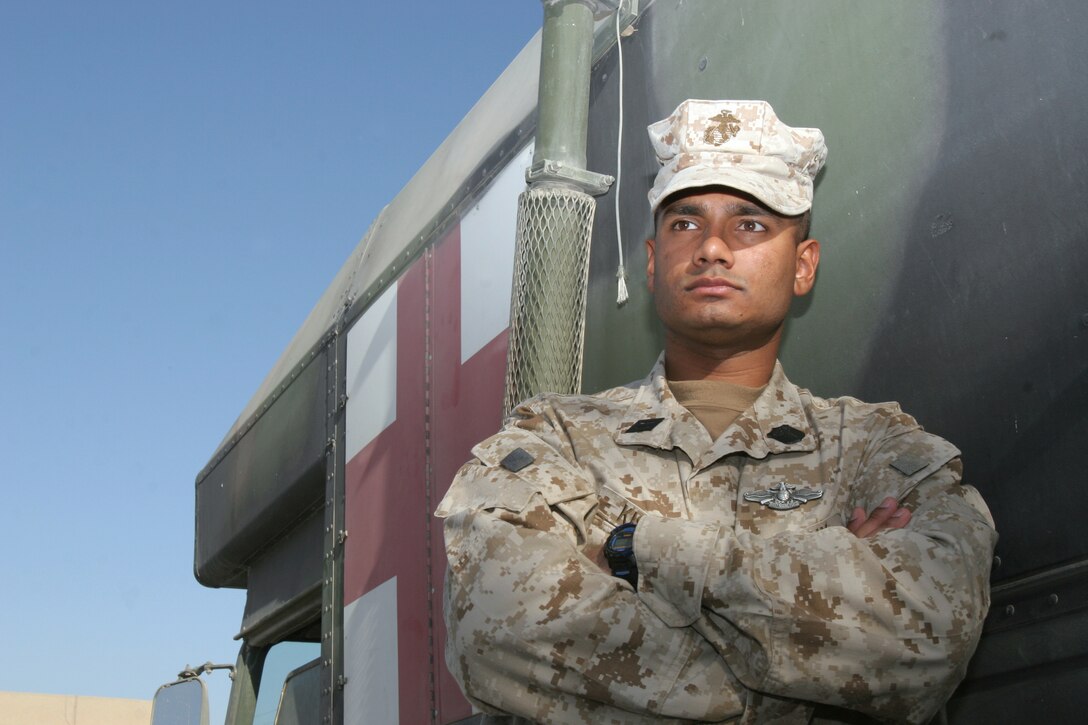 Seaman Nigel R. Kissoon, corpsman, Fallujah Surgical Company, Combat Logistics Battalion 8, 2nd Service Support Group (FWD), spent most of his life in the West Indies before moving to the United States in 1998. Since joining the Navy, his career has sent him to far away places to help others and practice his dream.