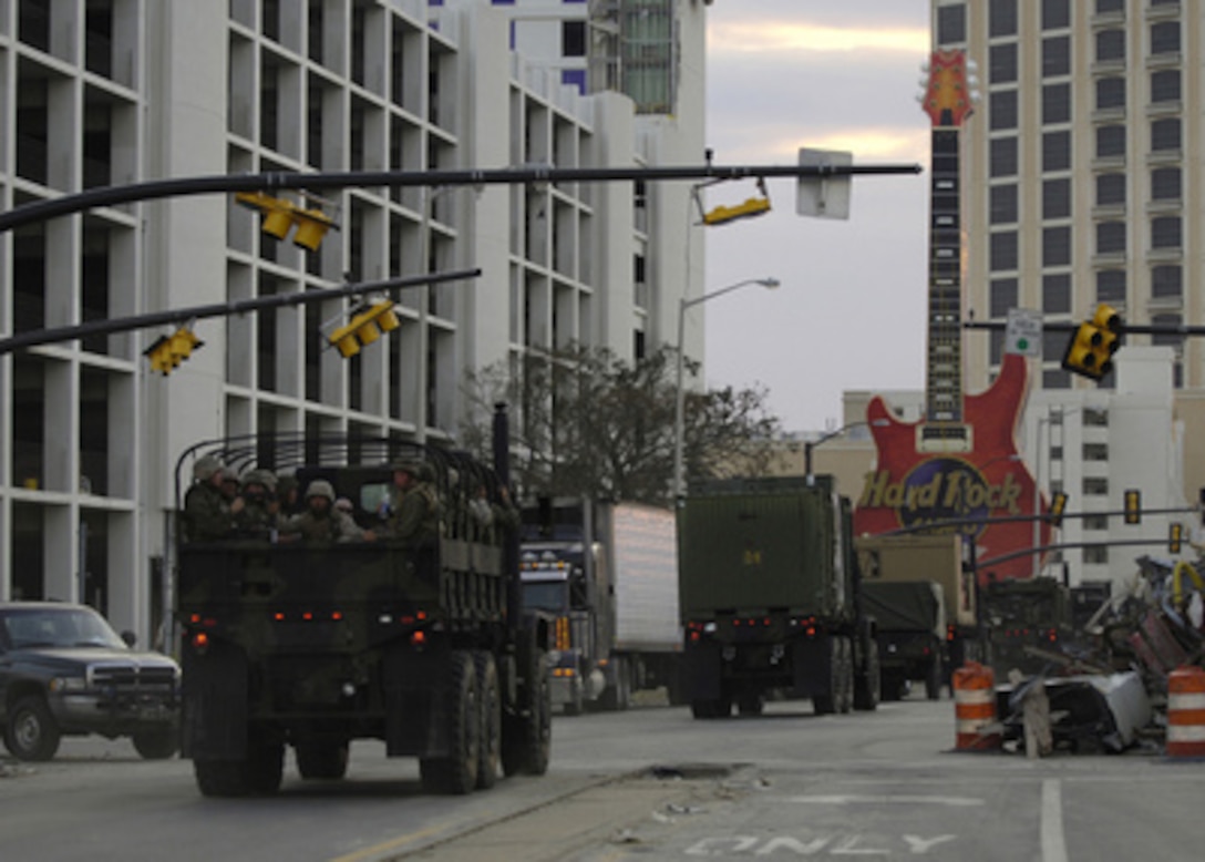 Us Marines Depart Biloxi Miss To Assist The Victims Of Hurricane