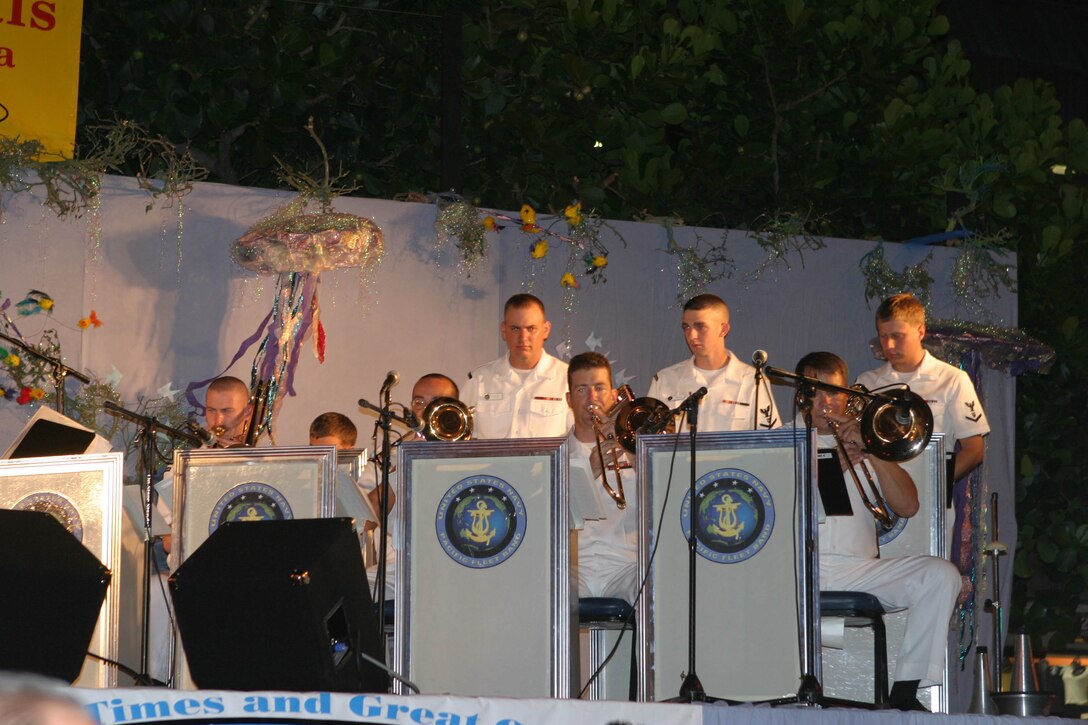 The Navy Pacific Fleet Band perform music that ranged from jazz to swing at the Aloha Festival at Waikiki Sept. 9. The Aloha Festivals is a two month celebration of Hawaiian tradition that spand across all the islands of Hawaii.
