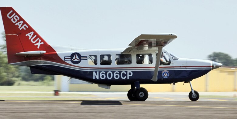 HOUSTON -- A Gippsland Aeronautics GA-8 "Airvan," aircraft accelerates down the runway on take-off.  It is one of the Civil Air Patrol aircraft that came to West Houston Airport to support the assessment of Hurricane Rita. The GA-8 is the latest aircraft in the CAP inventory. (U.S. Air Force photo by Master Sgt. Lance Cheung)                             