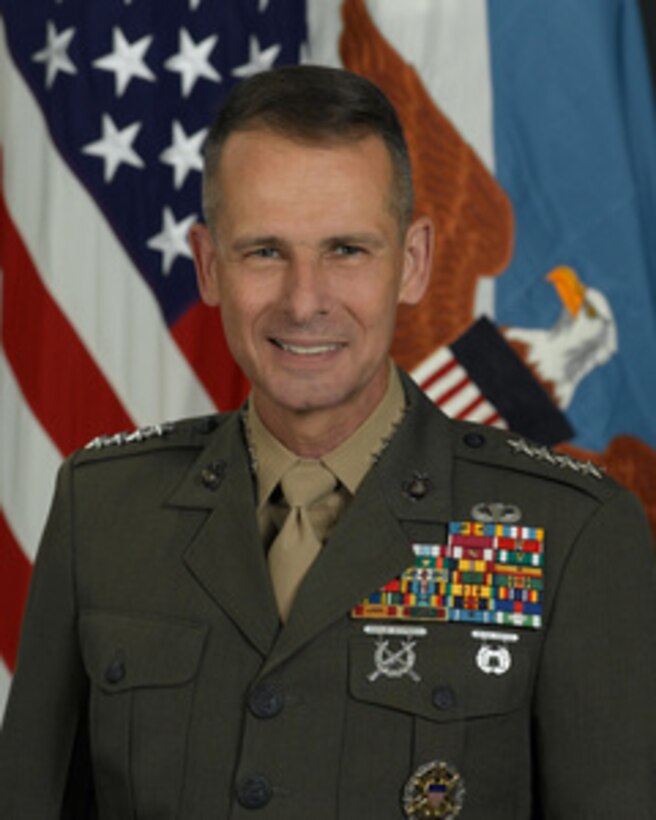 Chairman of the Joint Chiefs of Staff Gen. Peter Pace, U.S. Marine Corps. 