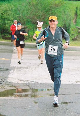 Tech. Sgt. Scott Beasley, 570th Global Mobility Squadron KC-10 boom operator and physical training leader, completed the American River 50-Mile Endurance Run in 10 hours and 28 minutes Saturday.  