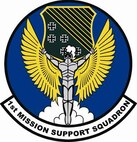 1st Mission Support Squadron shield (color) provided by 1st FW Public Affairs office.