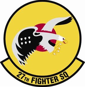 27th Fighter Squadron shield (color) provided by 1st FW Public Affairs office.